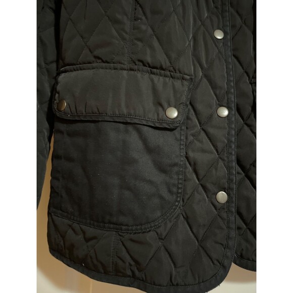 FRAME Women's Quilted Town Jacket Black size L Snap Front - Picture 6 of 10
